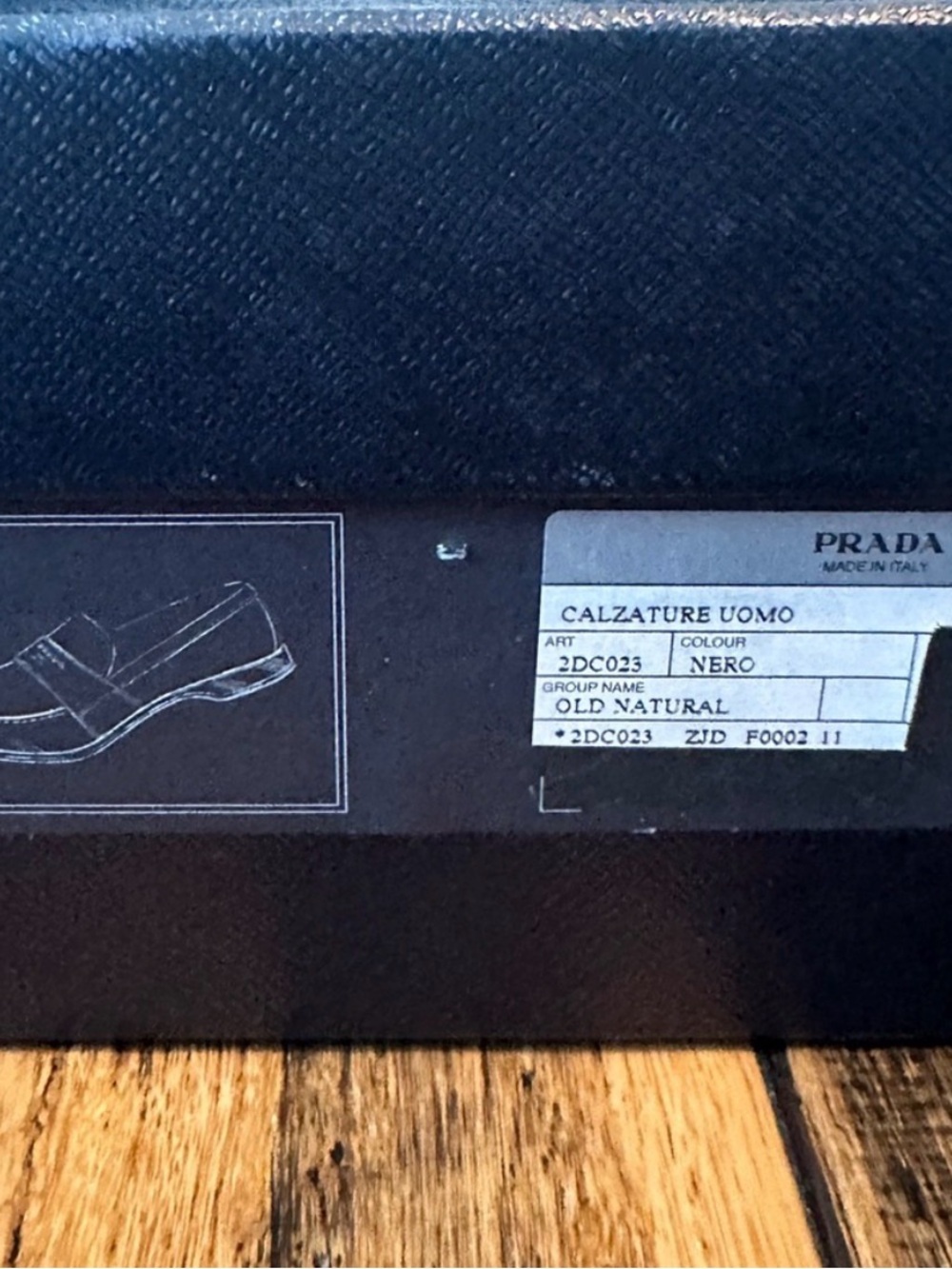 Prada Black Leather Penny Loafers with Logo Plaque - Picture 3 of 6